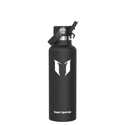 Super Sparrow Borraccia Termica, Acciaio Inox Bottiglia Termica - 750ml - Senza BPA Borracce, Borraccia Bambini per Scuola, Sport, Campeggio, Yoga, Palestra, Ciclismo
