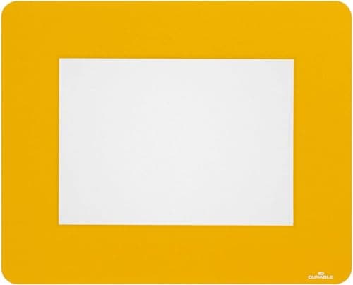 Durable Ventana de señalización de suelo A5, autoadhesiva y extraíble, 10 piezas, amarillo, 180704