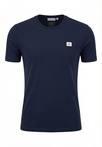 Calvin Klein Herren SS Badge 30S Jersey Classic Tee LV04RC272G Tees, Violett (Maritime Blue), M, Violett (Maritimes Blau), M