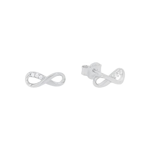 s.Oliver Damen Ohrstecker Infinity, 925er Sterling Silber rhodiniert