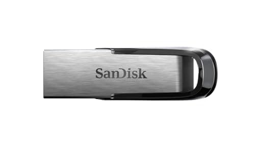 SanDisk Ultra Flair 256 Go Flash Drive (Clé USB, des vitesses allant jusqu'à 150 Mo/s, USB 3.0, Protection par mot de passe, Un boîtier en métal élégant et resistant) Argent/Noir