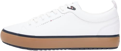 Tommy Hilfiger Harlem Core Cleat LTH Mix Fm0fm05702 Chaussures Basses pour Homme, White, 42 EU