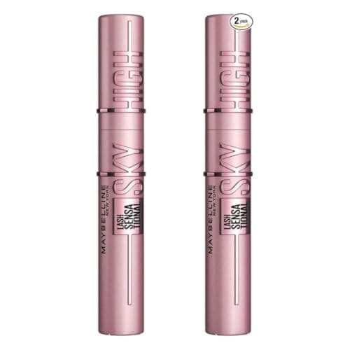 Maybelline New York Mascara Ciglia Sensazionali Sky High, Volumizzante e Allungante, Definisce, incurva e moltiplica, Nero, Confezione da 2