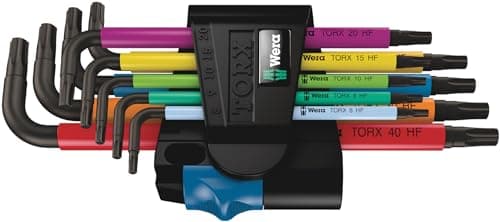 Wera, 967 SL TORX HF Multicolour Chiave a L con ritegno vite, 9 pezzi