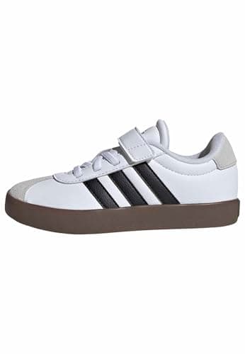 adidas Unisex - Bambini e Ragazzi VL Court 3.0 Shoes, Cloud White/Core Black/Grey One, 33 EU