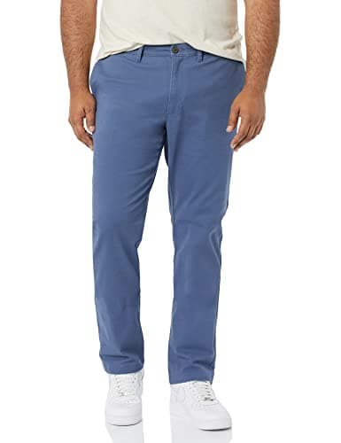 Amazon Essentials Pantalon Chino Décontracté et Extensible, Coupe Skinny Homme, Bleu Foncé, 34W / 31L