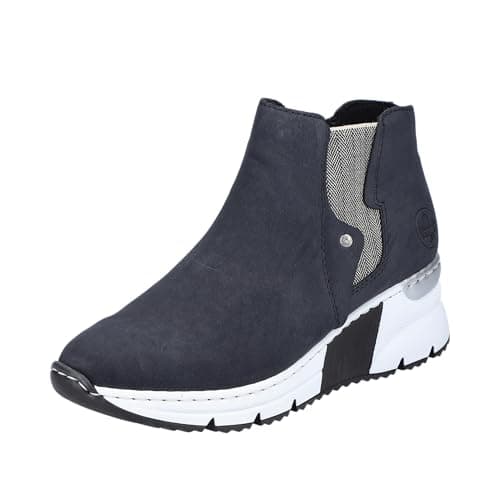 Rieker Bottes tendance X6361 pour femme, bleu, 41 EU