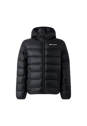 Champion Legacy Boys, Chaqueta ligera para exteriores, M, color negro, Negro, M