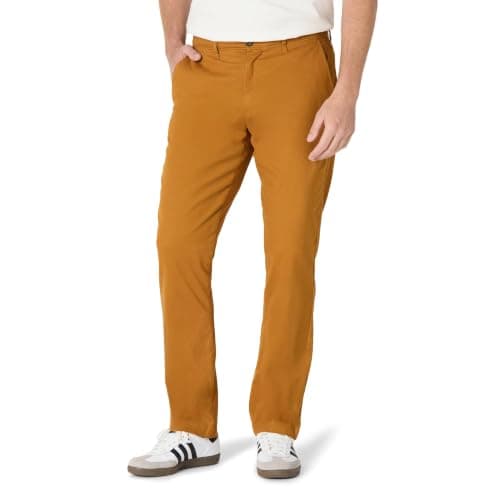 Amazon Essentials Pantalon Chino Extensible Décontracté à Coupe Athlétique (Grandes Tailles Disponibles) Homme, Fauve Foncé, 32W / 34L