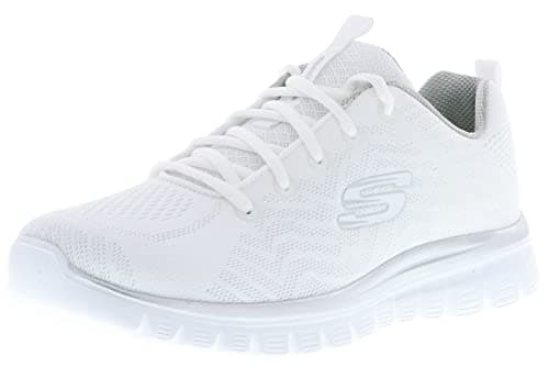 Skechers Graceful Get Connected, Sneaker Donna, White Silver, 40 EU