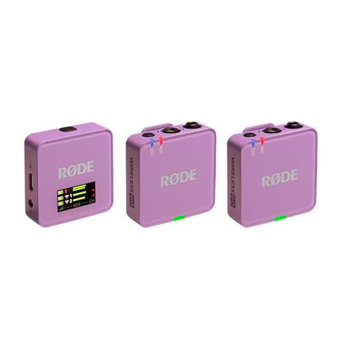 RØDE Wireless GO (Gen 3) – Microphone sans Fil Compact – Audio Pur, Enregistrement 32 Bits Flottant, contrôle Automatique du Niveau, pour téléphones, caméras et Ordinateurs (Lilas)