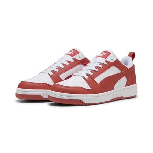 Puma Rebound V6 Low, Sneaker Unisex - Adulto, White Red Fire, 47 EU