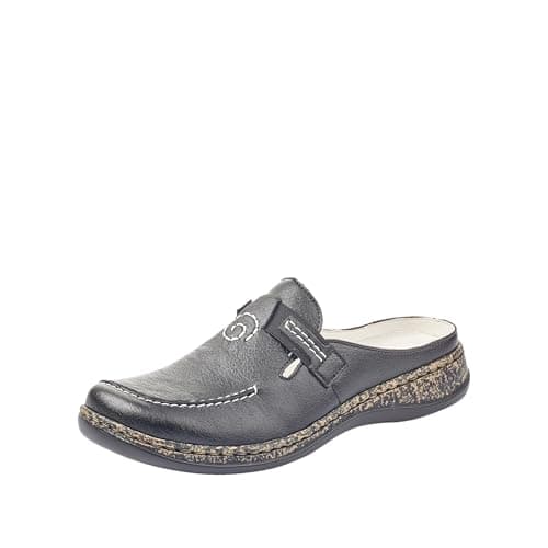 Rieker 46393, Sabots femme, Noir (Schwarz), 42 EU