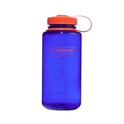 Nalgene Botella de agua, ligera, sostenida Tritan sin BPA, inastillable, para mochileros, senderismo, gimnasio, 32 onzas, boca ancha, bígaro