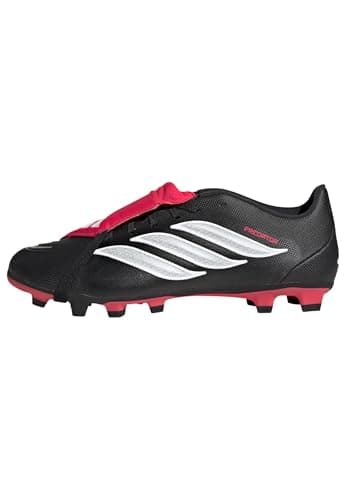 adidas Unisex Club Fold-Over Tongue Firm Ground/Multi Ground Football Boots Shoes, Core Black/Ftwr White/Lucid Red, 43 1/3 EU