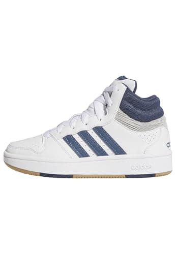 adidas Unisex - Bambini e Ragazzi Hoops Mid Classic Shoes, Ftwr White/preloved Ink/Orbit Grey, 38 EU