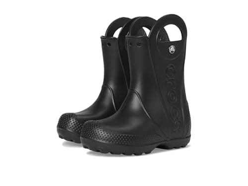 Crocs Handle It Rain Boot T, Botas de lluvia Unisex niños, Negro, 20/21 EU
