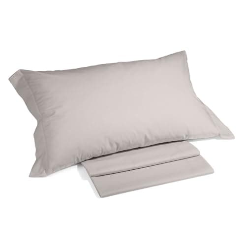 Caleffi - Completo Letto 100% Cotone Composto da Lenzuola Una Piazza e Mezza 190x285 + 1 Lenzuolo con Angoli Coprimaterasso Una Piazza e Mezza 130x200 per Materasso Alto 28 cm + 1 Federa Cuscino 50x80