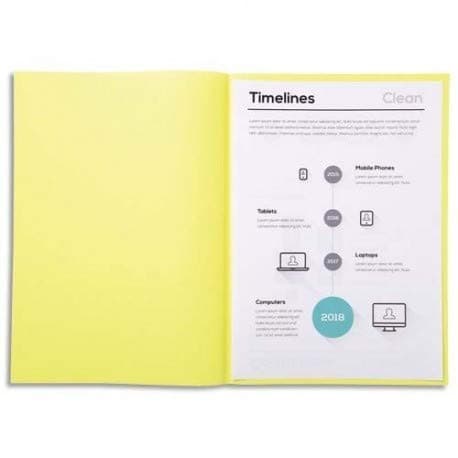 Exacompta - Réf. 850005E - Carton de 5 paquets de 250 sous-chemises SUPER 60 g/m2 aux couleurs pastel - sous chemises certifiées PEFC™ - dimensions 22 x 31 cm pour format A4 - couleur canari