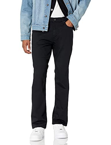 Amazon Essentials Herren Jeans, Slim-Fit-Stretch, Bootcut - Auslauffarben, Schwarz, 29W / 29L