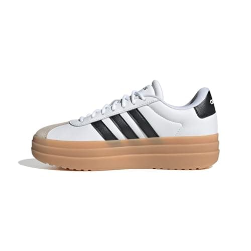 adidas Donna VL Court Bold Shoes, Ftwr White/Core Black/Wonder Beige, 42 2/3 EU