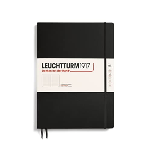 LEUCHTTURM1917 321149 Notizbuch Master Slim (A4+), Hardcover, dotted, schwarz