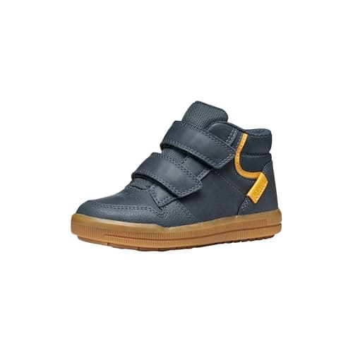 Geox J Arzach Boy Basket, Bleu Marine DK Yellow, 30 EU