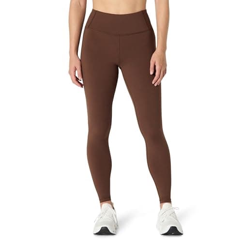 Amazon Essentials Leggings de Sport pour la Gym, avec ou sans Poches, Longs, Corsaires ou 3/4 Femme, Noisette, XL