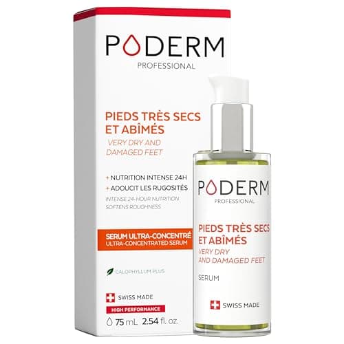 PODERM – PIEDS TRÈS SECS ET ABÎMÉS – Répare et nourrit intensément pendant 24h – Des pieds visiblement réparés en 7 jours - Ingrédients 100% naturels – Soin des pieds –Swiss Made