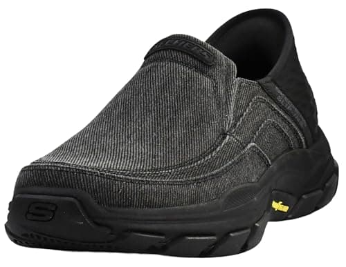 Skechers Respected Holmgren Chaussures à Enfiler pour Homme, Noir, 40 EU