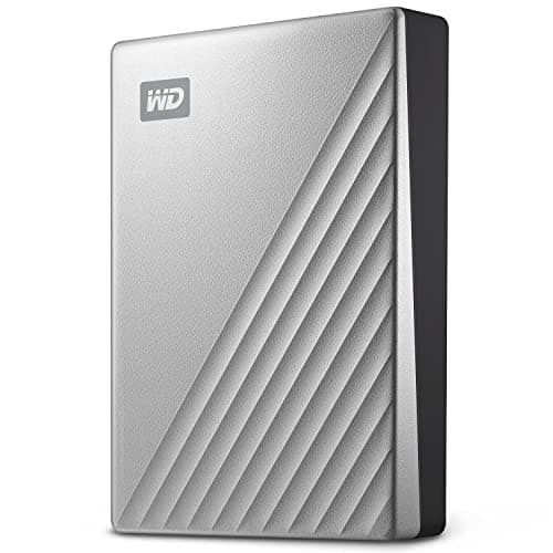 WD 4TB My Passport Ultra for Mac, Disco Duro Externo Portátil, USB-C, USB 3.2 Gen 1/USB 3.0, Copia de seguridad y protección con contraseña, Formateado para MacOS, Plata