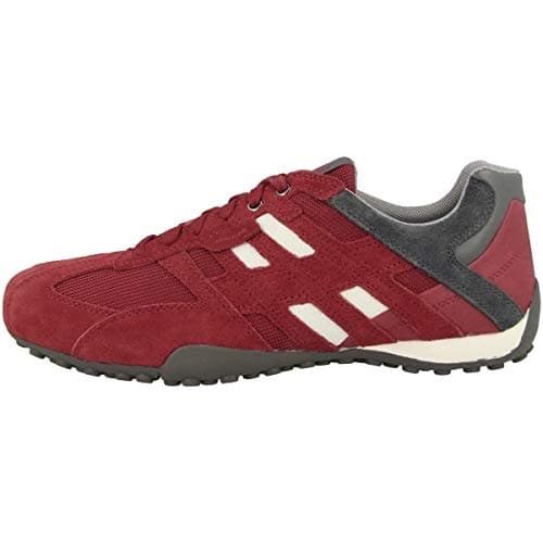 Geox Herren U Snake K Sneaker, Rot Red Grey, 41 EU