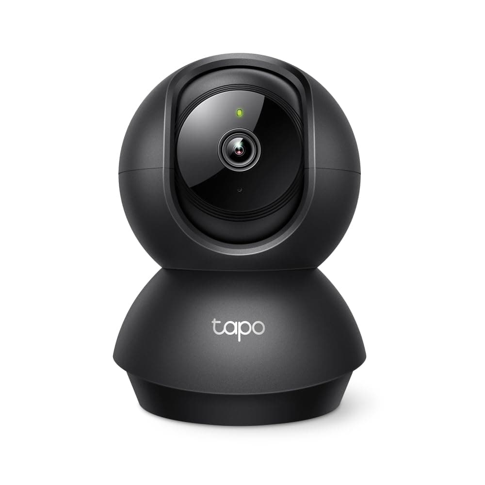 Tapo C201 - Indoor WiFi FHD Camera, Surveillance Camcorder, Night Vision, 360° View, Two-Way Audio, Motion Detection and Notifications, Built-in Acoustic and Luminous Alarm