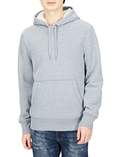 Amazon Essentials Sudadera con Capucha y Forro Polar Hombre, Gris Claro Mezcla, L