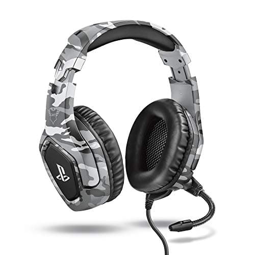 Trust Gaming GXT 488 Forze-G Cuffie PS4 e PS5 con Licenza Ufficiale PlayStation, Over-Ear, Microfono Ripiegabile e Archetto Regolabile, Jack Audio 3.5 mm, Cuffie Gaming Cablate - Grigio
