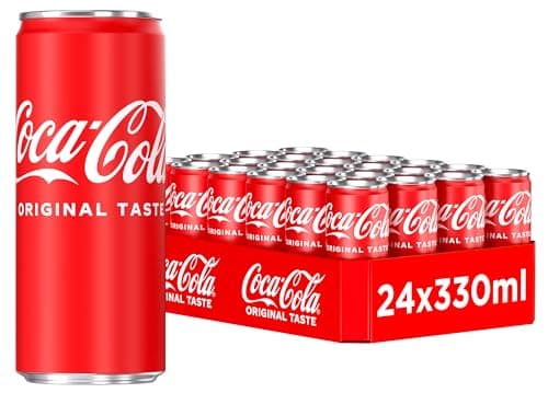 Coca-Cola Classic - prickelndes Erfrischungsgetränk mit unverwechselbarem Coke-Geschmack - koffeinhaltiger Softdrink in Einweg Dosen (24 x 330 ml)