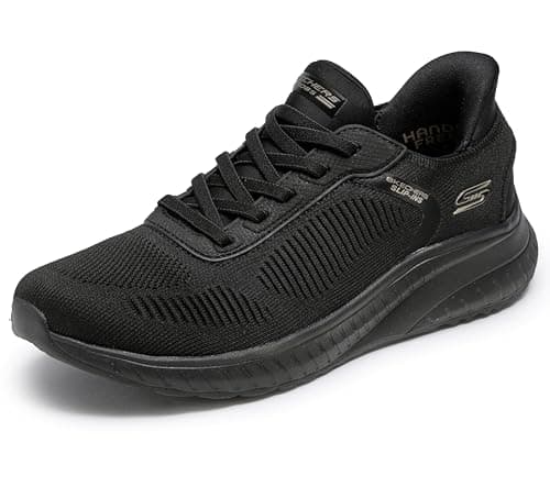 Skechers Femme Bobs Squad Chaos Current Muse Slip-in ENTRAINEUSE, Black Textile, 40 EU Large