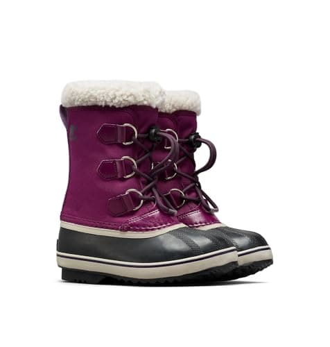 Sorel Yoot Pac Nylon WP, Stivali da Neve Impermeabili Unisex - Bambini e ragazzi, Viola (Wild Iris/Dark Plum 211), 35 EU