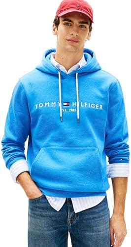 Tommy Hilfiger Sweat à Capuche Tommy avec Logo MW0MW11599 pour Homme, Bleu, M
