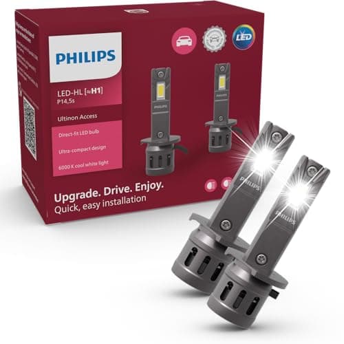 Philips Ultinon Access LED lampadina fari auto (H1), ultra-compact direct-fit, +80%, 6.000K, set di 2