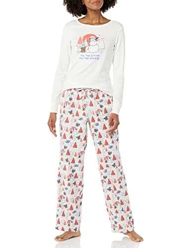 Amazon Essentials Disney | Marvel | Star Wars Set da Notte Pigiama in Flanella Donna, Star Wars Mando Winter - Womens, M