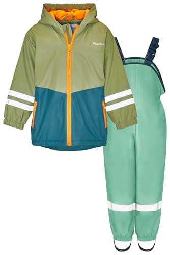 Playshoes Regen Set Pioggia, Verde Verde, 92 (Pacco da 2) Unisex-Bambini e Ragazzi