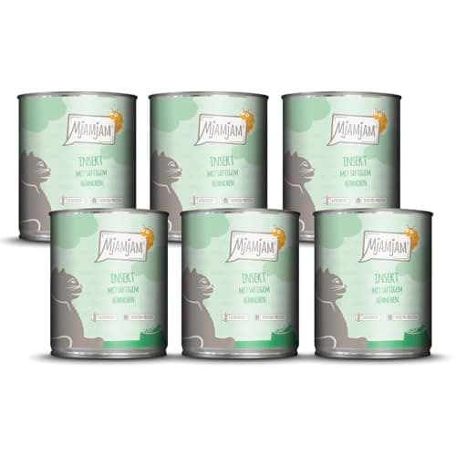 MjAMjAM - Premium Nassfutter für Katzen - Insekt mit saftigem Hühnchen, 6er Pack (6 x 800 g), getreidefrei mit Insektenprotein