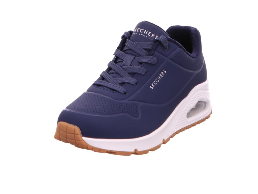 Skechers Uno, Zapatillas Mujer, Navy Durabuck Mesh, 35 EU