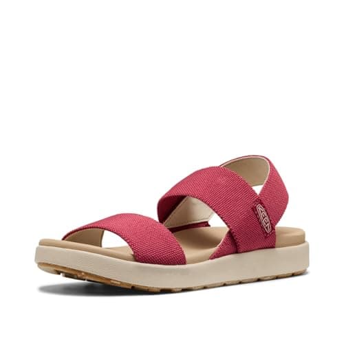 KEEN Sandalias Elle Backstrap para mujer, Abedul granate, 36 EU