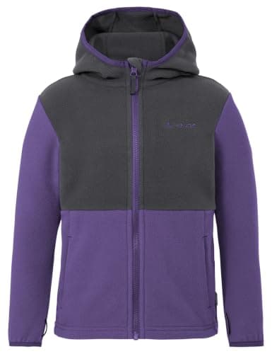 VAUDE Kinder Fleece Jacke Kids Pulex Hooded Jacket II, warm, weich, pflegeleicht und schnelltrocknend, deep plum, 134/140