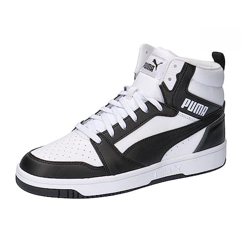 PUMA Rebound V6, Scarpe da ginnastica Unisex - Adulto, White Black Shadow Gray White, 44 EU