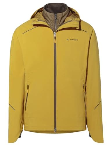 VAUDE Herren Jacke Yaras 3in1 Jacket 2,5-Lagen Außenjacke, Innenjacke mit PrimaLoft® Insulation, wasserdicht, winddicht und atmungsaktiv, savanna, XL