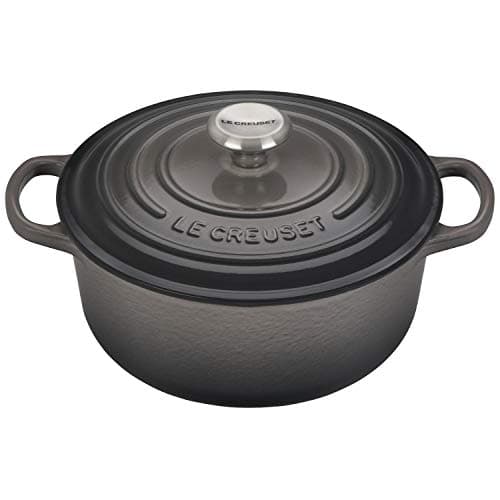 Le Creuset Cocotte rotonda Evolution in ghisa vetrificata con Coperchio, diameter 20 cm, Flint, 21177204442430