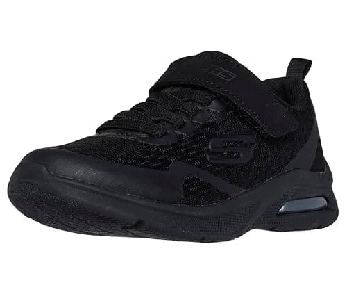 Skechers Boy's Microspec Max Torvix Trainers, Black Textile & Trim, 32 EU
